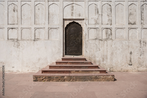 mogul door on white wall at The Red Fort photo