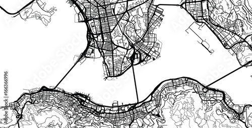 Photo Urban city map of Hong Kong