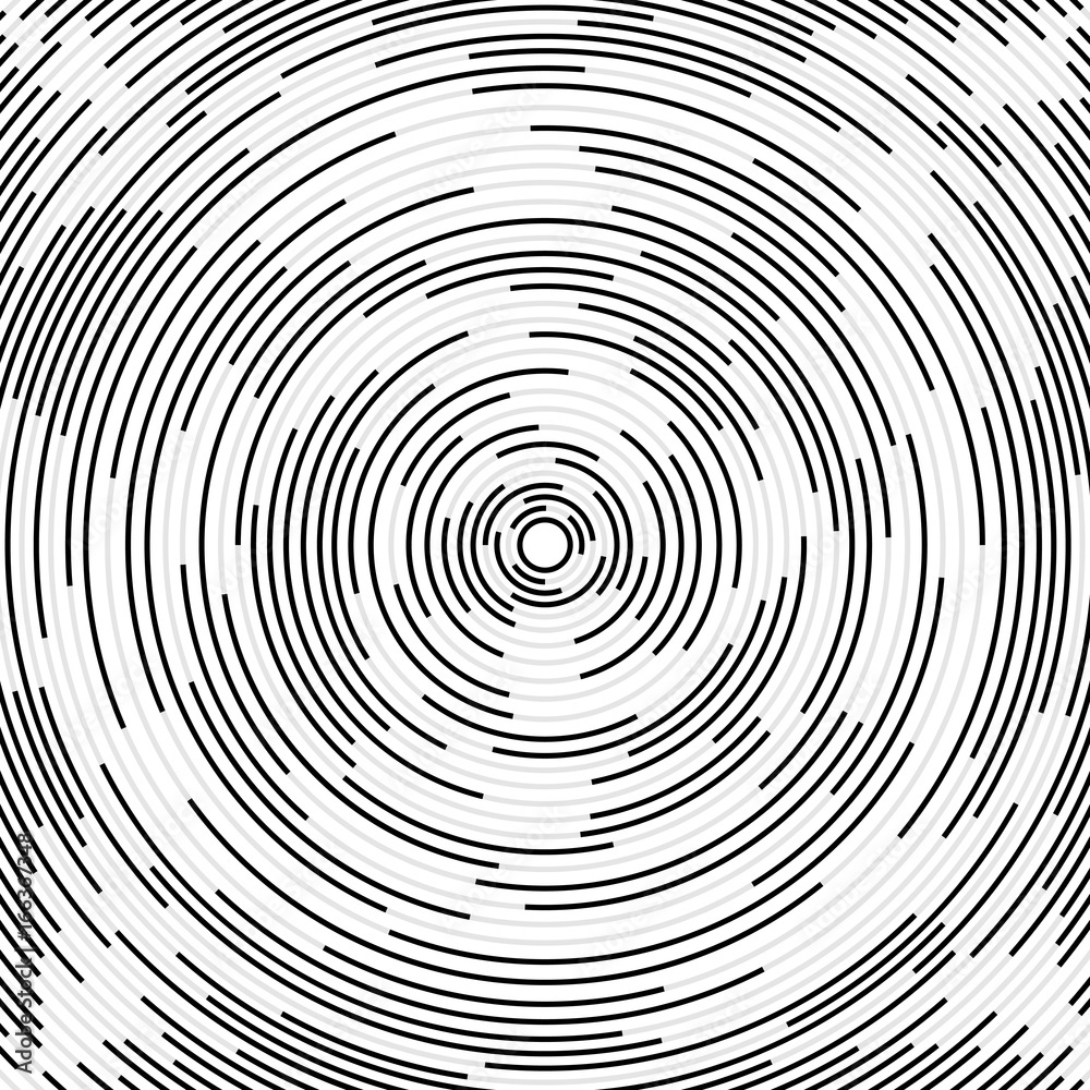Abstract background with radial lines. Circle with lines. Vector