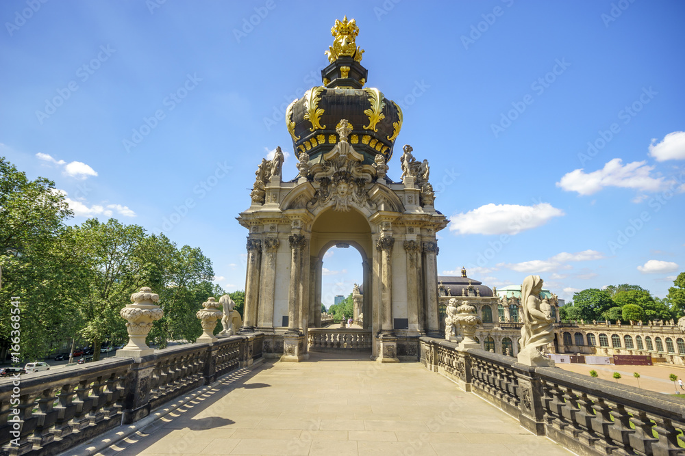 Dresden, Saxrony, Germany-May 2017:Famous Zwinger palace in Dresden, Saxrony, Germany