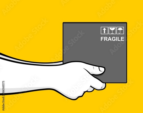 Hands delivering box