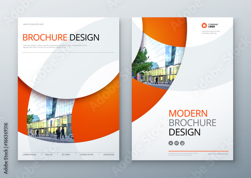 Brochure template layout design. Corporate business annual report, catalog, magazine, flyer mockup. Creative modern bright concept circle round shape photo