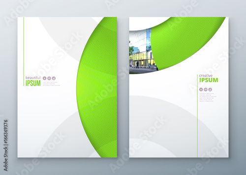 Brochure template layout design. Corporate business annual report, catalog, magazine, flyer mockup. Creative modern bright concept circle round shape