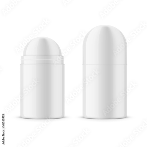White glossy dry deodorant stick.