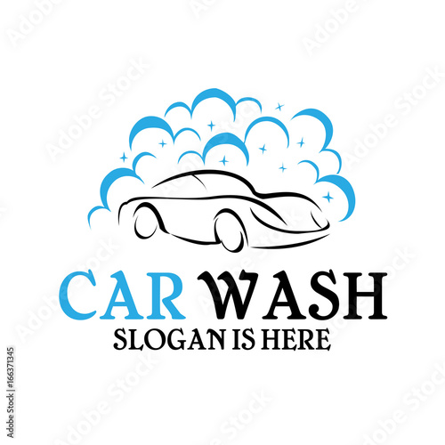 car wash logo, car wash service logo, modern car wash logo design