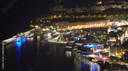 Wallpaper Mural Panoramic view of shining nightlife in Monaco state, high energy consumption Torontodigital.ca