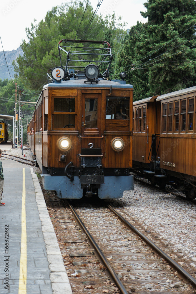 Historic tram in bunyola