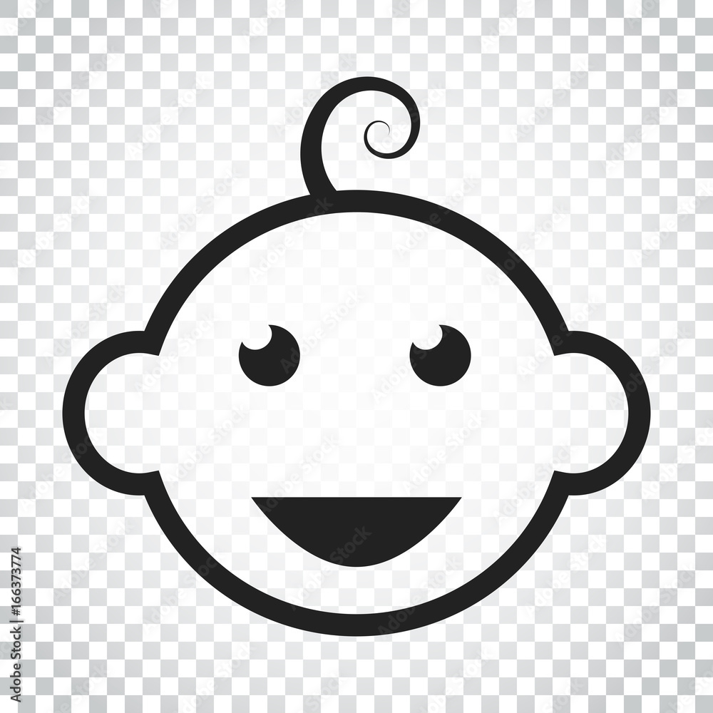 Newborn baby face icon. Little baby vector illustration. Simple business concept pictogram on isolated background. Newborn baby face icon. Little baby vector illustration. Simple business concept pictogram on isolated background.