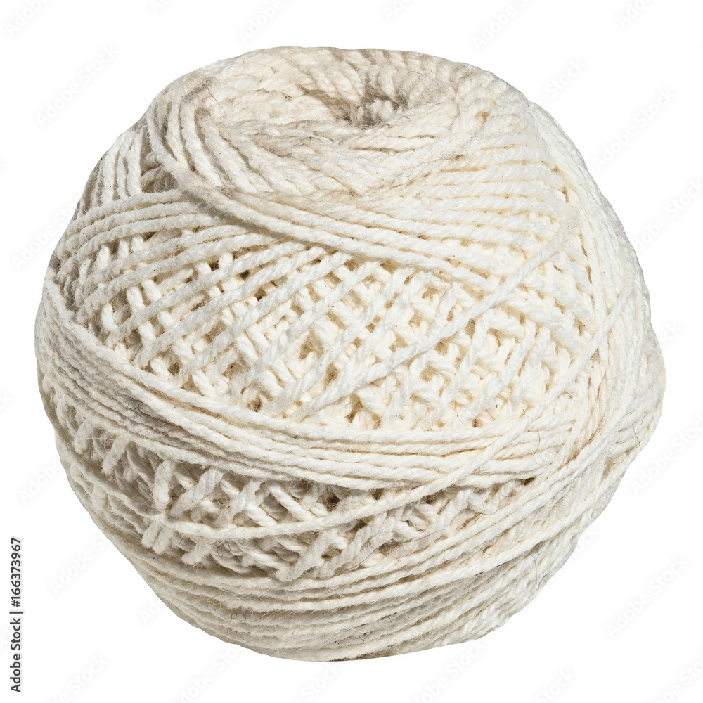 White tangle of thread isolated on white background White tangle of thread isolated on white background