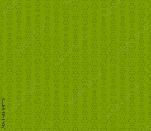 Seamless pattern with green clover leaves. Saint Patrick's day design element.