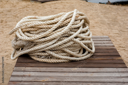 coil of ropes close up 02