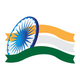 Isolated abstract flag of India, Vector illustration