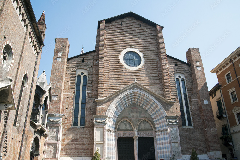 The Basilica of Saint Anastasia in Verona, Italy