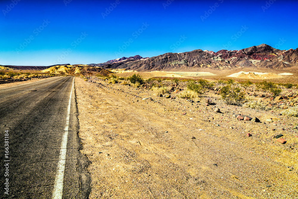scenic road in death valley
