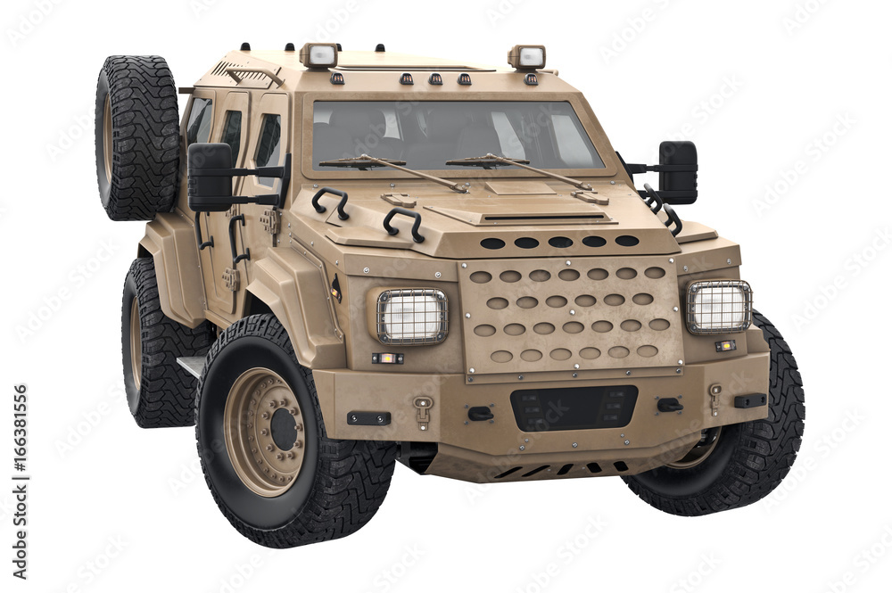 Suv sand car luxury 4wd. 3D rendering