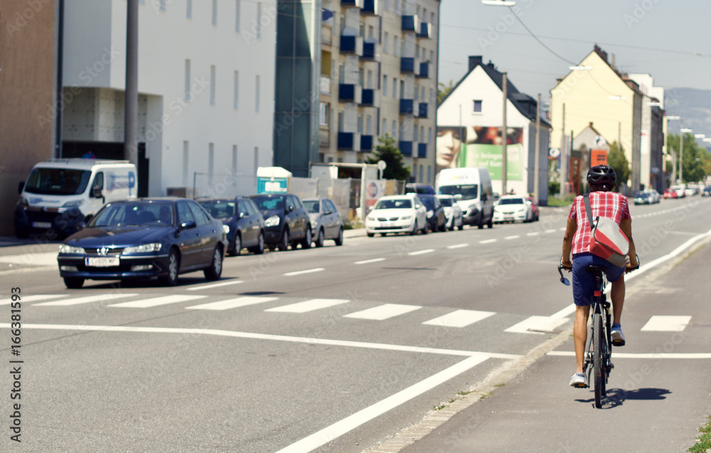 Radfahren in der Stadt 