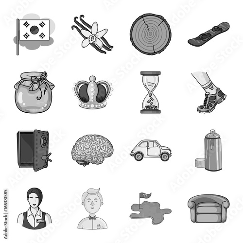 organizing, trade, medicine and other web icon in monochrome style. tourism, bank, travel icons in set collection.