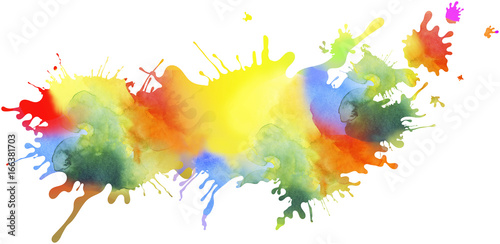 kleckse farben regenbogen freigestellt