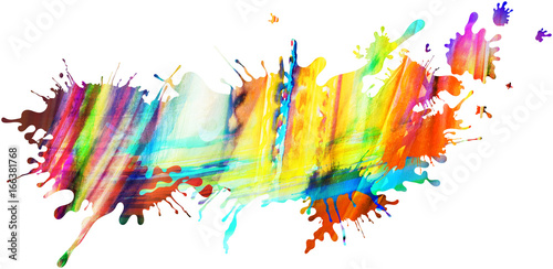 kleckse farben regenbogen freigestellt muster