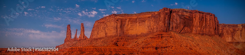 Red cliffs of the Monument Valley. Territory of navajo tribal park © konoplizkaya