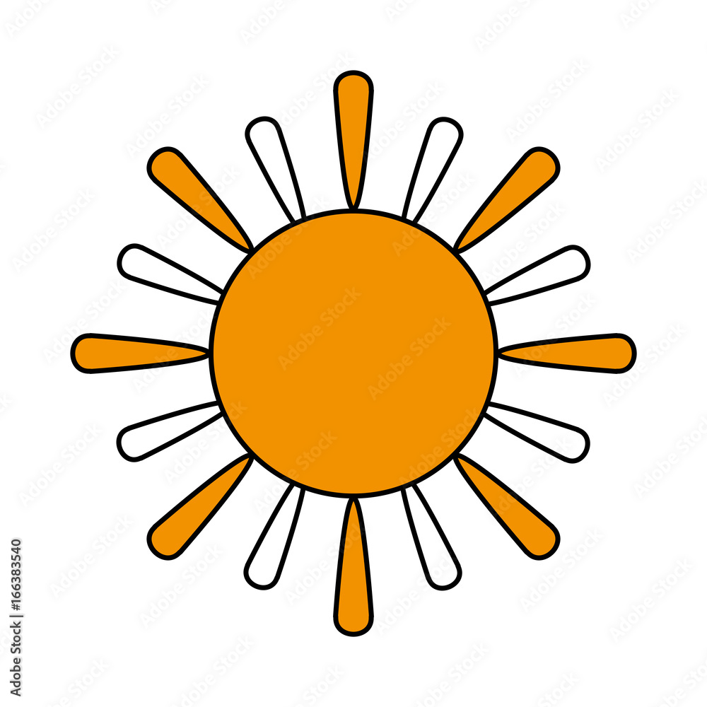 sun cartoon icon image