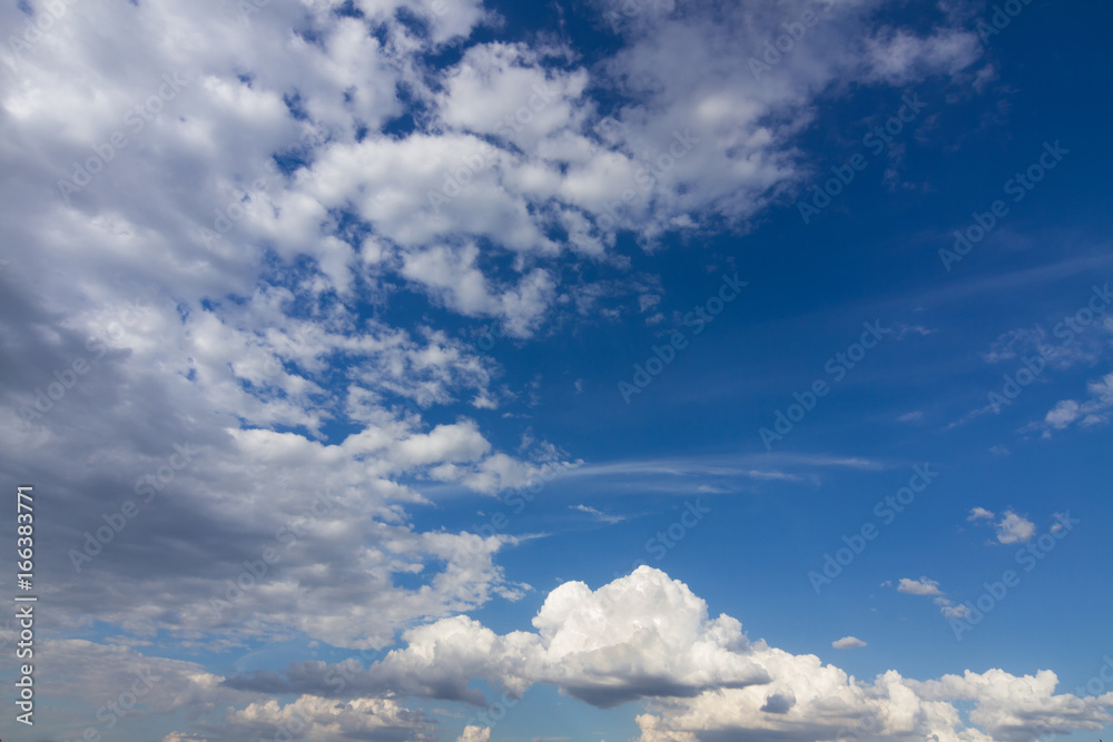 clouds on the blue sky background , Sunny day clouds on the blue sky background , Sunny day