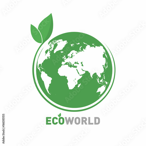 Ecology logo. Eco world symbol  icon. Eco friendly concept for company logo