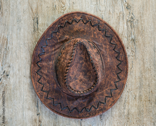 Old, battered cowboy hat