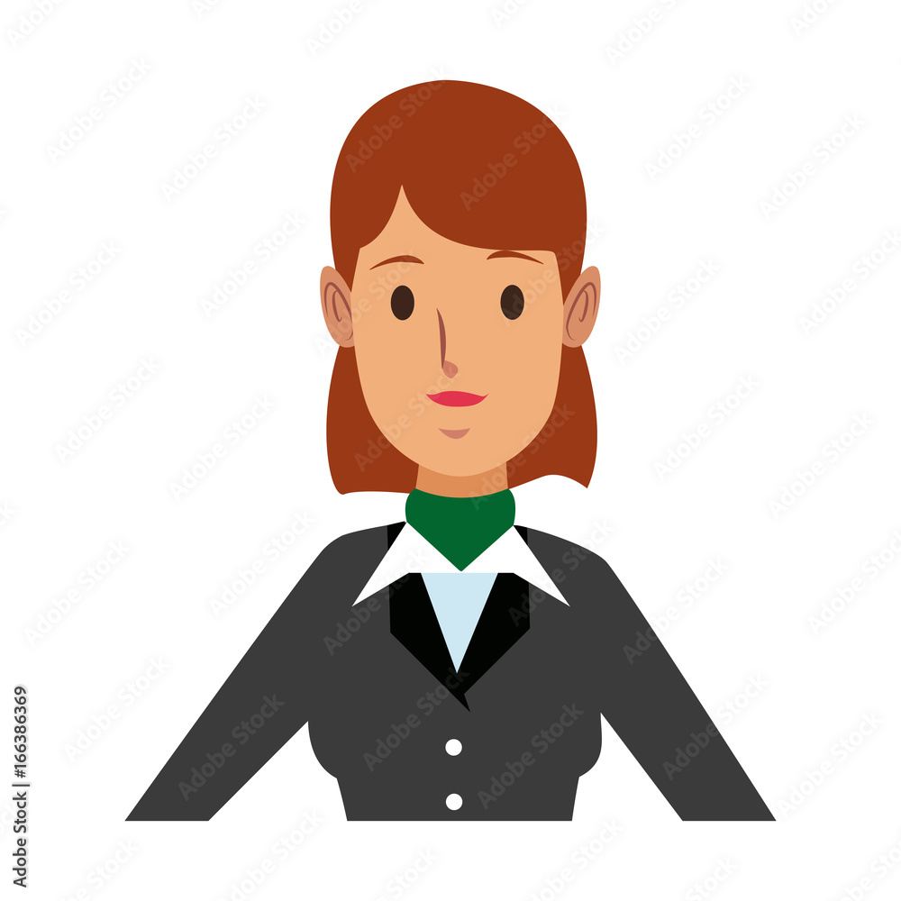 portrait woman character employee work person