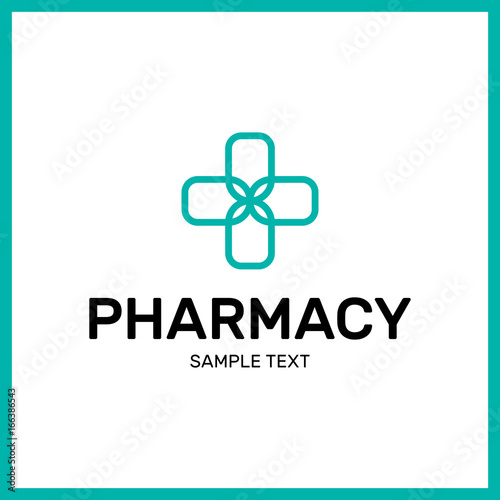 Medical Pharmacy Cross Plus Logo Design