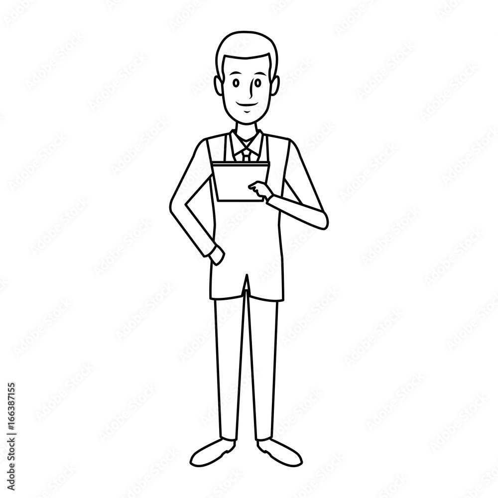 Obraz premium doctor medical staff standing holding clipboard