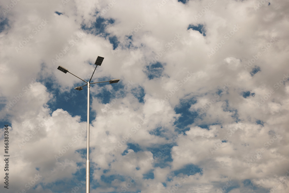 Sky with dramatic clouds and lantern Sky with dramatic clouds and lantern