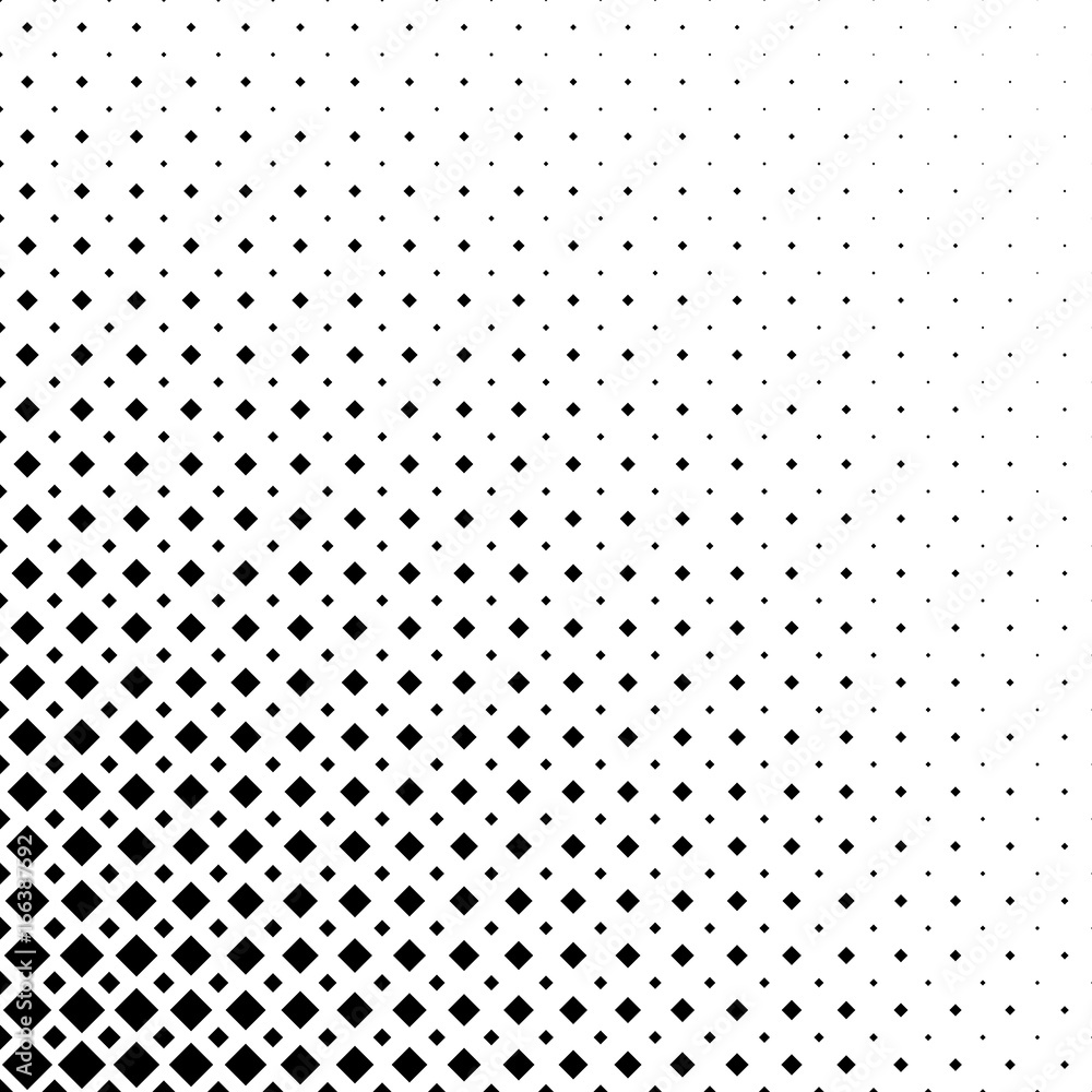 Monochromatic abstract square pattern background - black and white geometrical vector graphic from diagonal squares Monochromatic abstract square pattern background - black and white geometrical vector graphic from diagonal squares