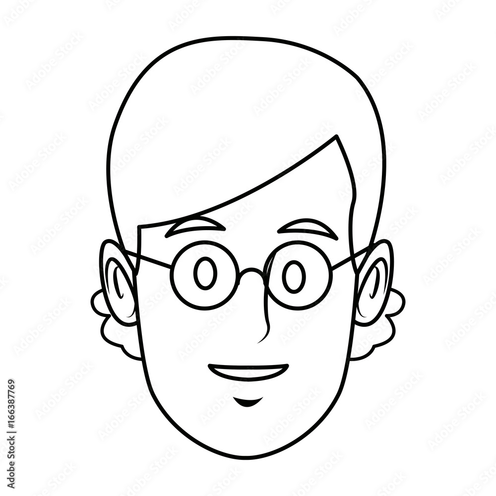 man employee face person character work