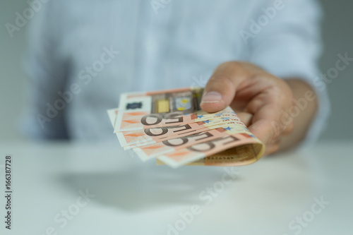 money in hand