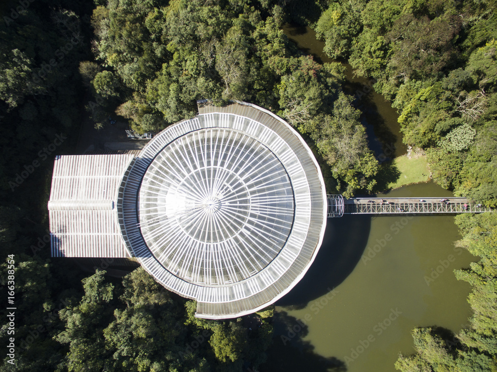 Opera de Arame, culture and nature in the same place, traditional tourist spot in the city of Curitiba, state of Parana, Brazil, July, 2017.