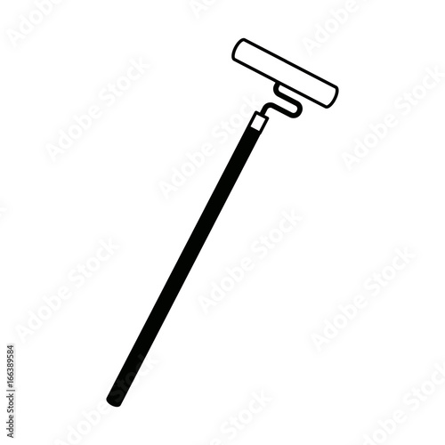 roller brush paint equipment construction icon