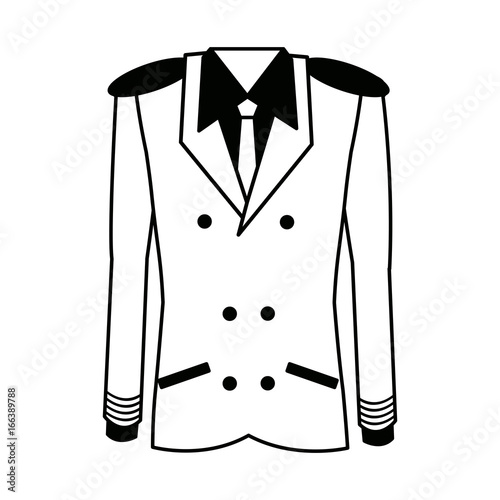 pilot captain aviator uniform coat with golden badge wings