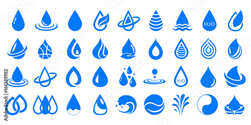 Set of drop water – stock vector