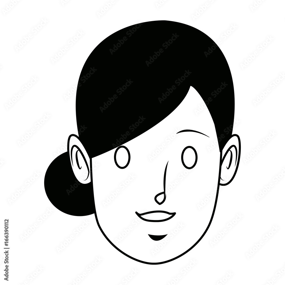 woman face employee worker person character woman face employee worker person character