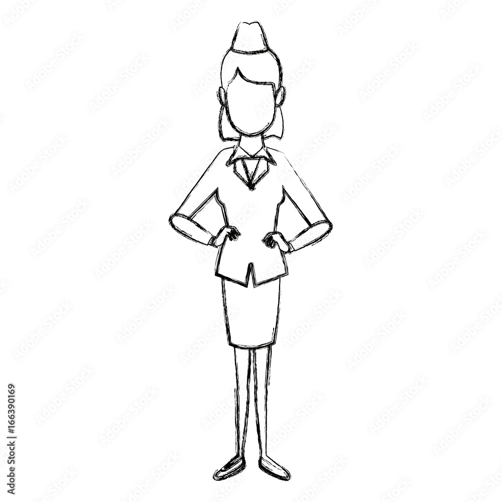 wwoman stewardess face employee worker person character