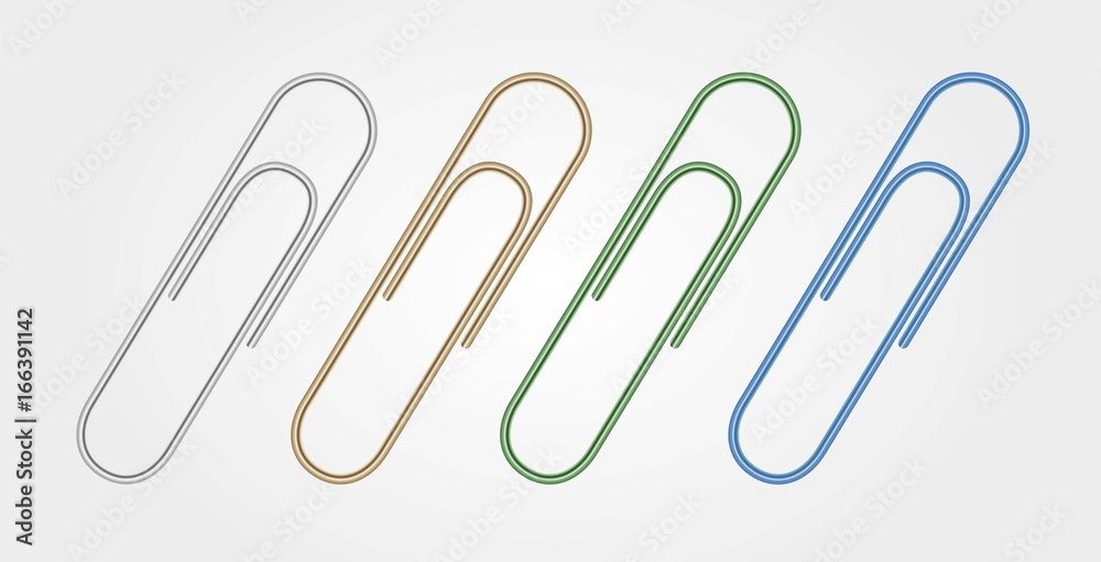 Set of Multi Colored Paper Clips Set of Multi Colored Paper Clips