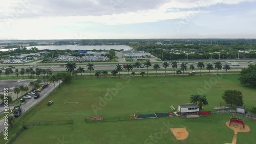 Daytime aerial shot of Miami Lakes in Miami photo