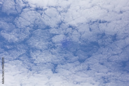 Blue sky with clouds.