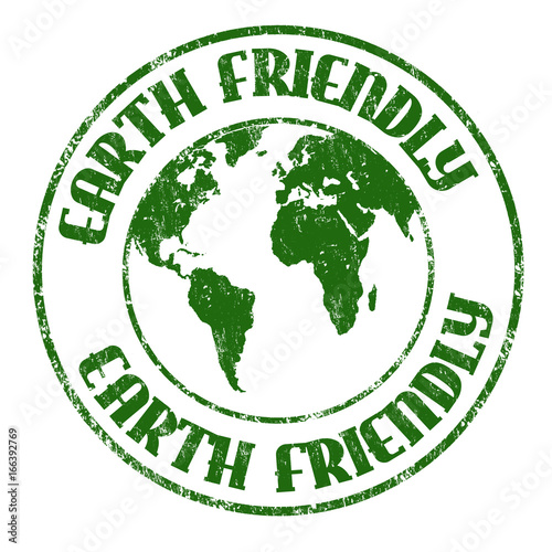 Earth friendly sign or stamp