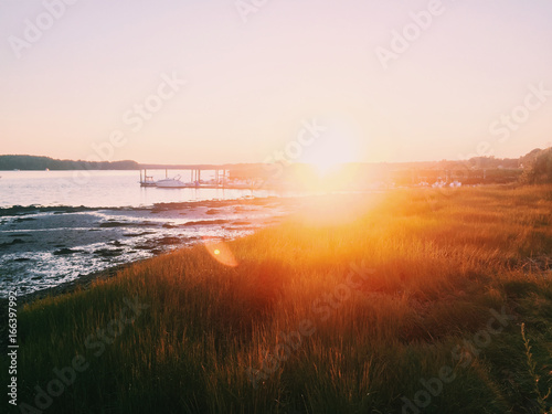 Sunset On The Piscataqua River In New Hampshire photo