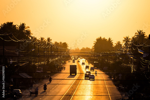 Journey way of traveler on road in Pattani, Thailand photo