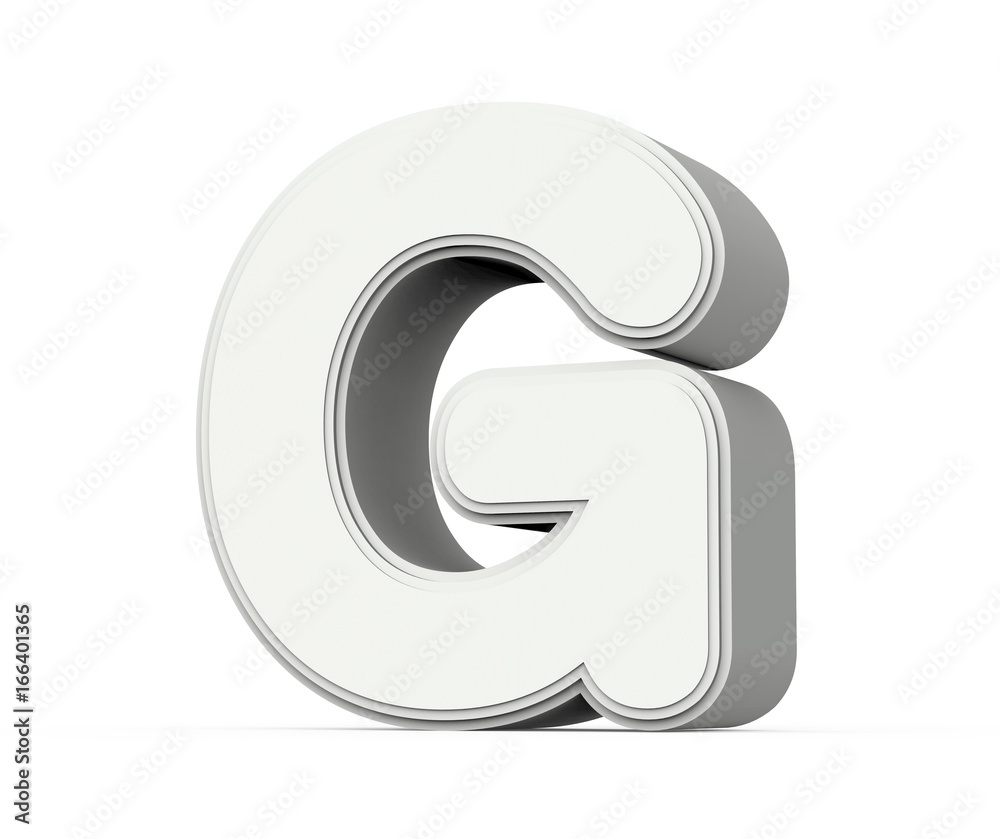 white letter G white letter G
