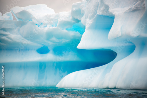 Sculpted icebergs in Antarctica