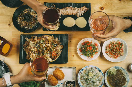 Party with Japanese food style